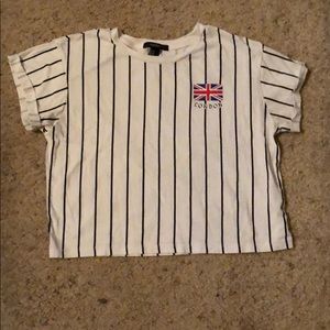 **Forever 21 Cropped Baseball London Tee**